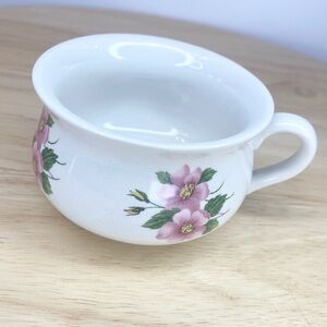 Portmeirion England Vintage Teacup Daisy Pink Flower Chamber Pot Ceramic Stroke